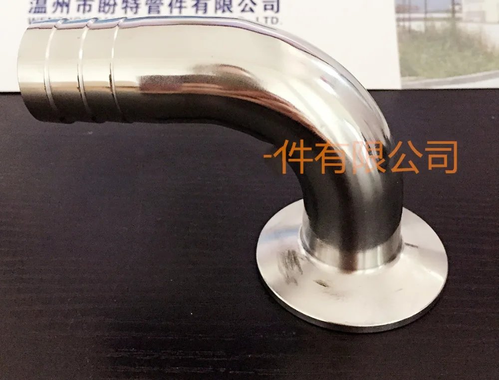 1," Tri Clamp X 25 мм od колючей шланг с 90* изгиб, сантехнические фитинги