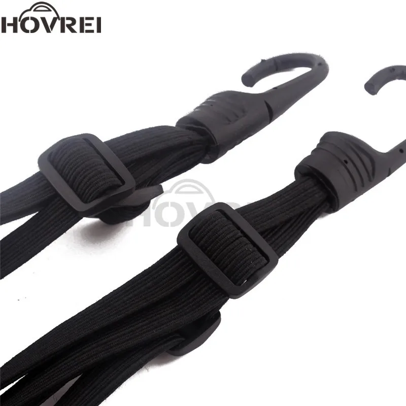 Motorcycles Strength Retractable Helmet rope Fuel Tank Luggage Elastic 2 Hooks Rope Strap Net Belt Motos Helmet Luggage Net