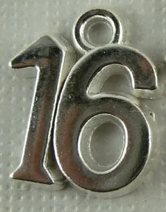 

free shipping 100pcs/lot 15*17mm tibetan silver alloy number 16 & 21 charms diy jewelry accessories wholesale