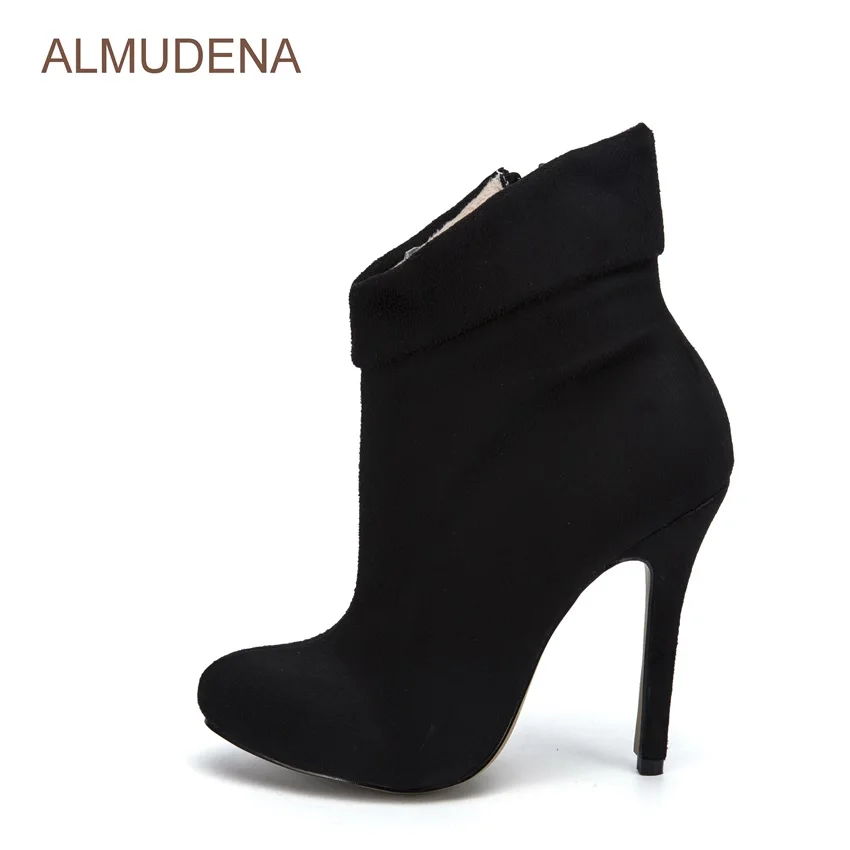 black ankle boots thin heel
