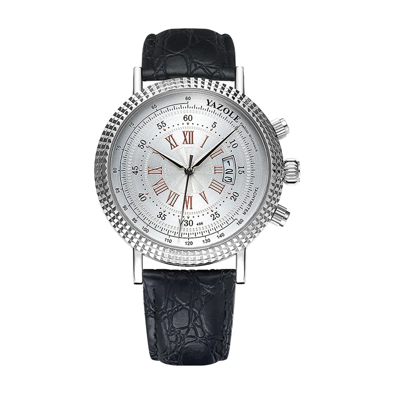 

Luxury Famous Men Original Desgin Clock Fashion Leisure Dress Quartz Hours Business leather Watch Male Relogio Masculino YAZOLE