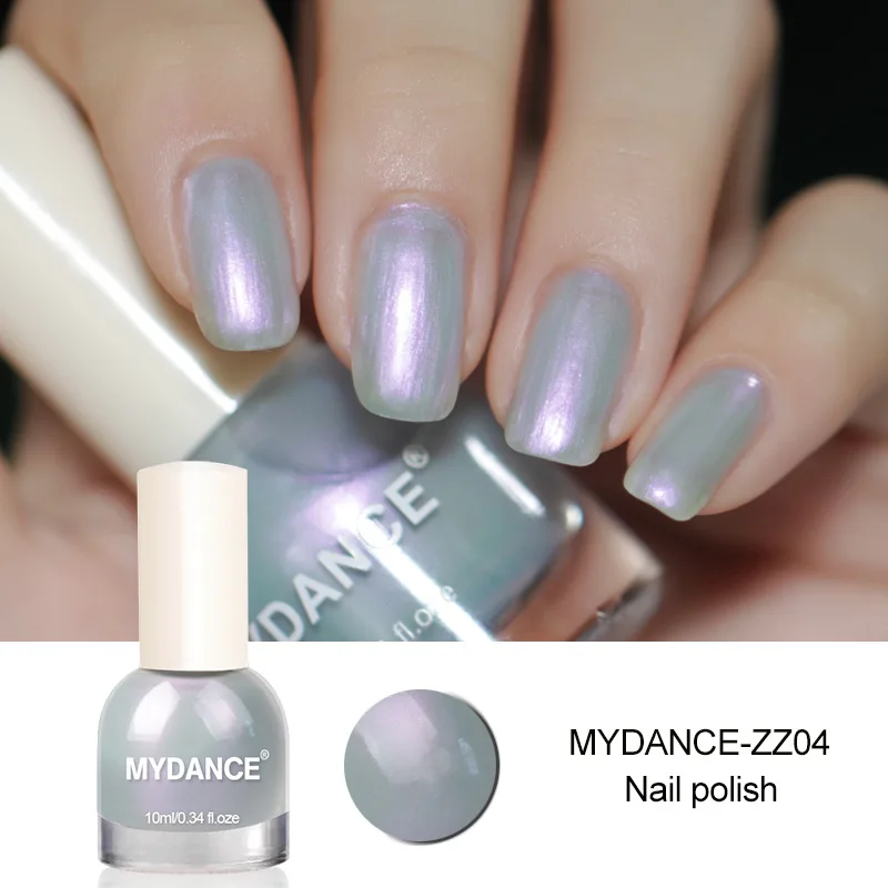 04 MYDANCE 6 мл не peelable долговечный перламутровый поляризационный лак для ногтей для девочек с сердцем Сетка Красный стойкий не выцветающий Блестящий лак для ногтей TSLM1 - Цвет: 04