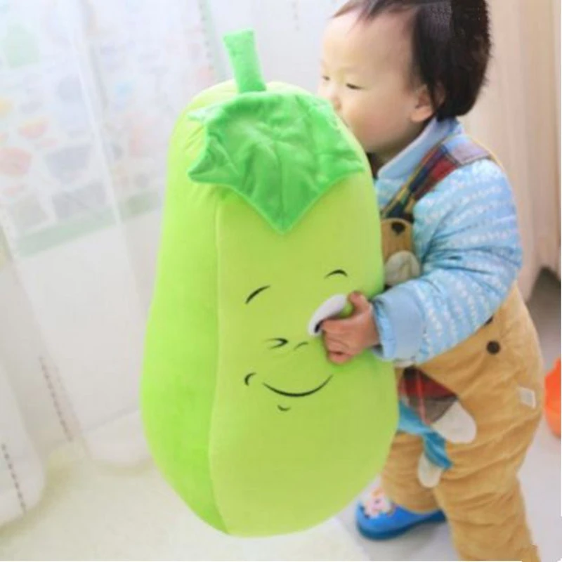 Dorimytrader Big Soft Realistic Vegetables Melon Plush Pillow Stuffed Cartoon Green Melon Toy Doll for Baby Gift 20inch 50cm DY50015 (4)