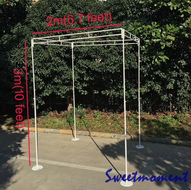 

Square Top Reception Hall stand for wedding white paint rwedding canopy pipe structure with expandable pole