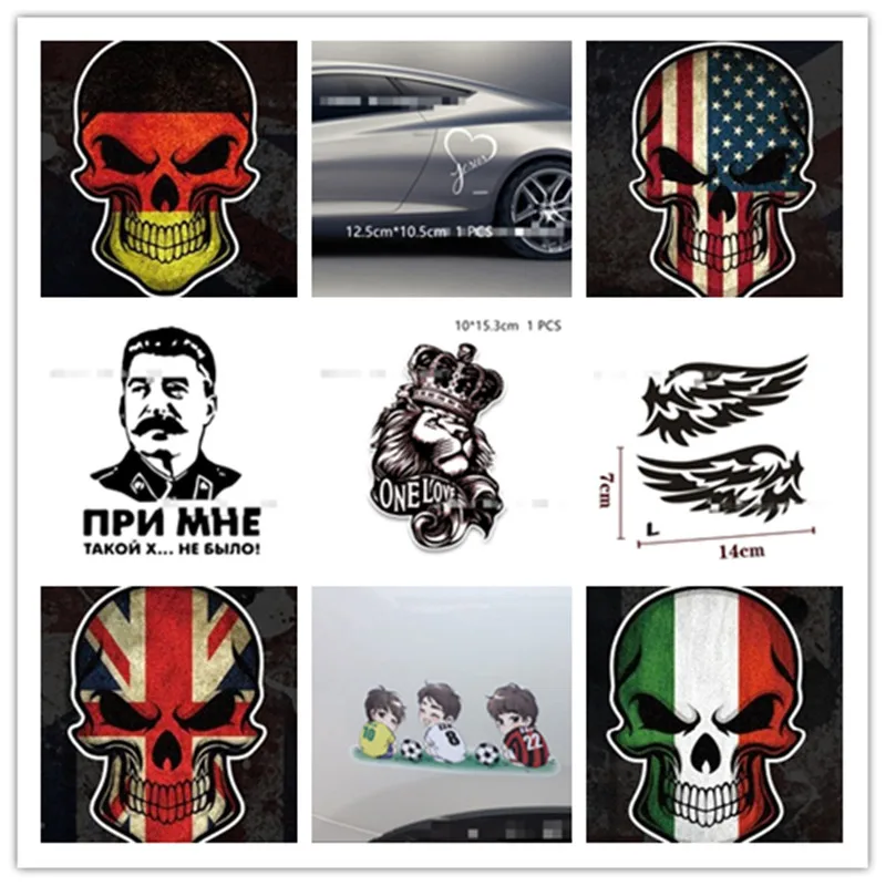 

Funny Car Stickers Reflective Decoration Decals Car Styling fashion Front Rear Windshield Decal Sticker Auto decals Removable