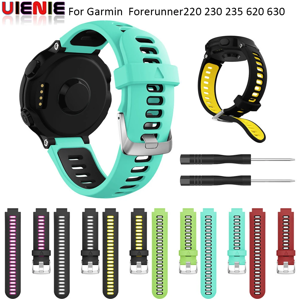  Silicone Replacement Watch Strap Wrist band Strap for Garmin Forerunner 230 235 220 620 630 Smart W - 33031816963