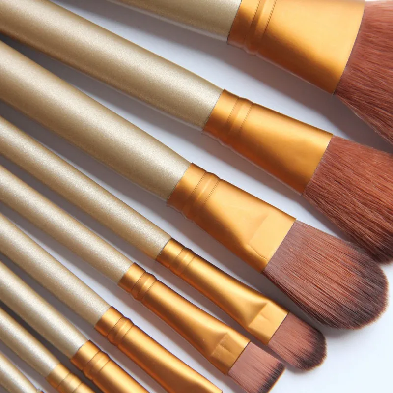 2019 12 Pcs/lot Make Up Brushes Set Foundation Golden Face &Eye Powder Blusher Professional Cosmetics 2019 12 Pcs/lot Make Up Brushes Set Foundation Golden Face &Eye Powder Blusher Professional Cosmetics