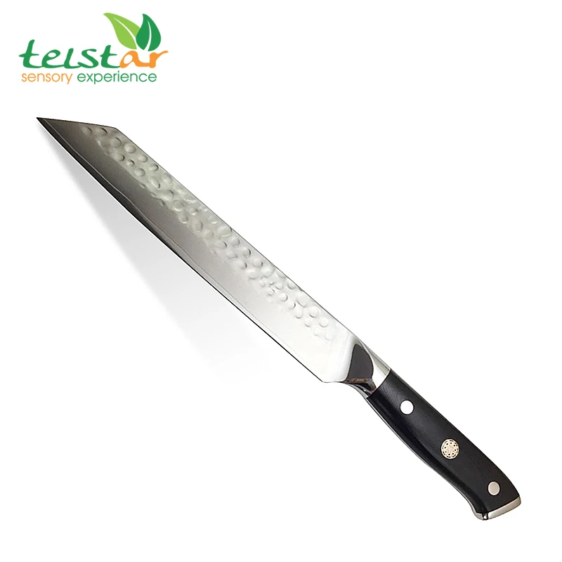 

8 Inch Professional Kiritsuke knife Damascus Steel V10 Steel Core Gyuto straight G10 Handle