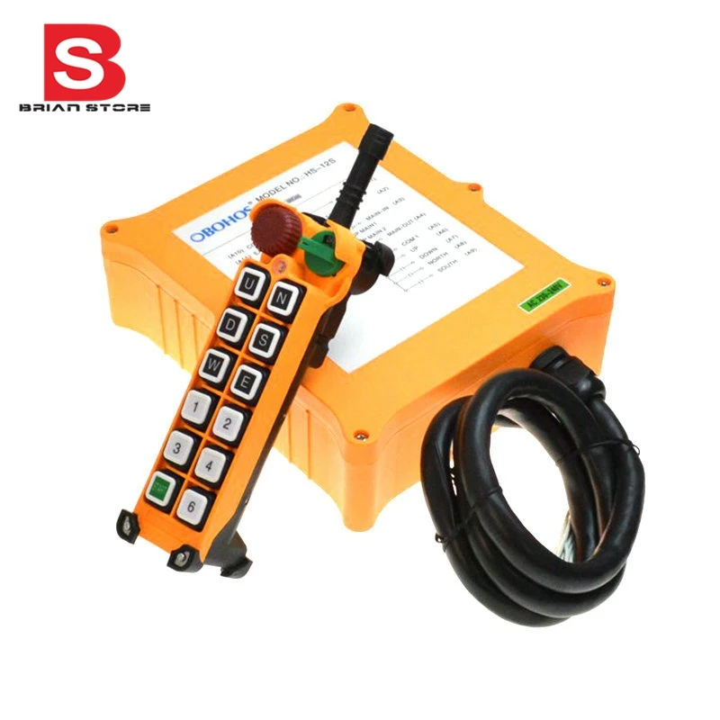

110VAC 2 Speed 1 Transmitter 12 Channels Hoist Crane Industrial Truck Radio Remote Control System Controller