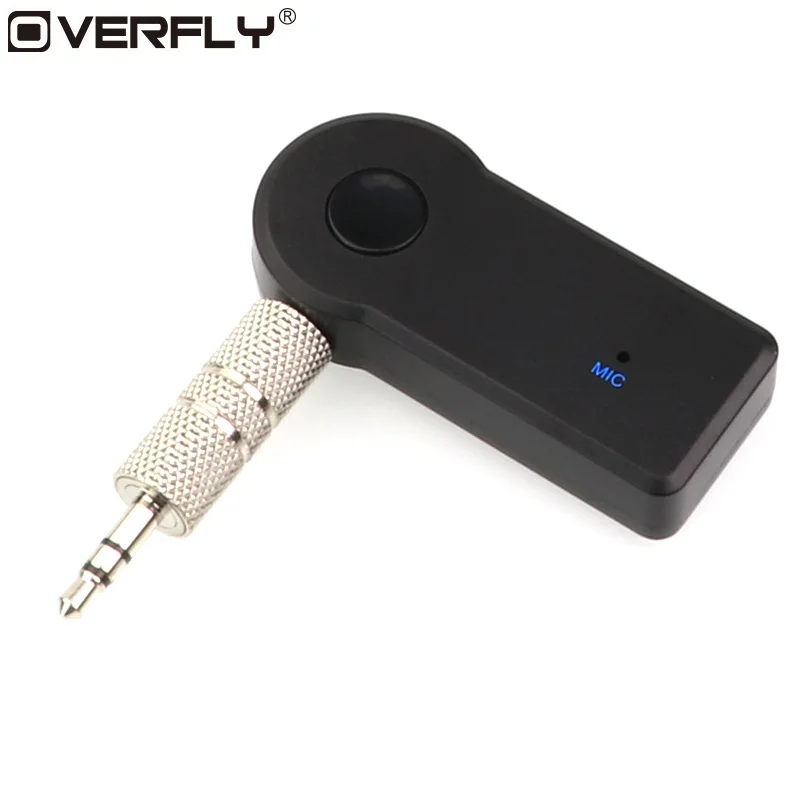 Автомобильный bluetooth-приемник Overfly 3 5 мм музыкальный аудио адаптер Handsfree AUX авто