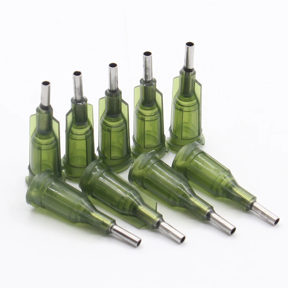 

100Pc/lot 14G x 23.5mm Precision passivated S.S. Dispense Tip with PP Safetylok hub, glue dispenser needles