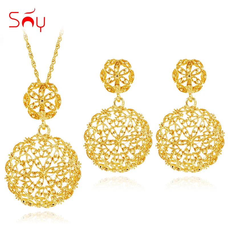 Комплект из колье и серёг с круглым вырезом|classic jewelry sets|jewelry sets for womenjewelry |