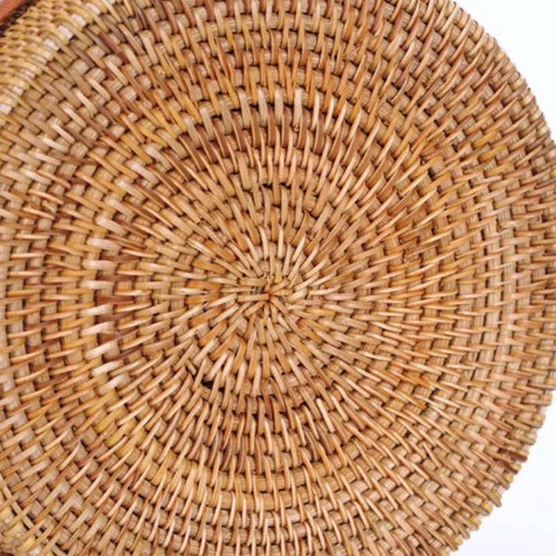 Female Vintage Bamboo Bags Women Bohemian Summer Beach Handbag Hollow Lady Circle Shoulder Bag Round Handmade Knitted Bag SS3033 (4)