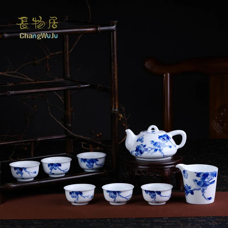 Фарфоровый чайный сервиз Changwuju в цзиндэчжэне китайская чайная чашка ручной
