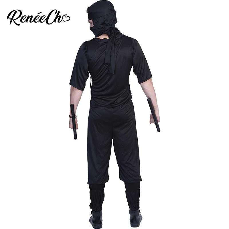 Мужской костюм для Хэллоуина Reneecho невидимый Shinobi Ninja убийца косплей фантазия