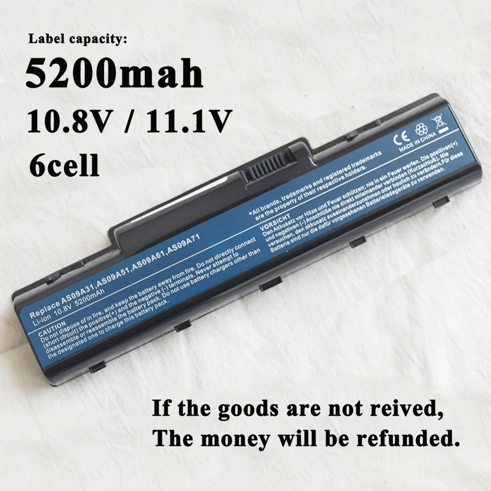 Аккумулятор для ноутбука ACER 4400 7315 7715 7715Z 5332 мАч Travelmate 4740ZG Aspire 5732Z 5737Z 5738DG 5740DG
