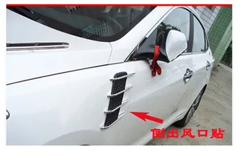 

coolest 2PC Tuning Car Interior Wings Tuning Accessories modification shark gills simulation outlet Side draught sticker