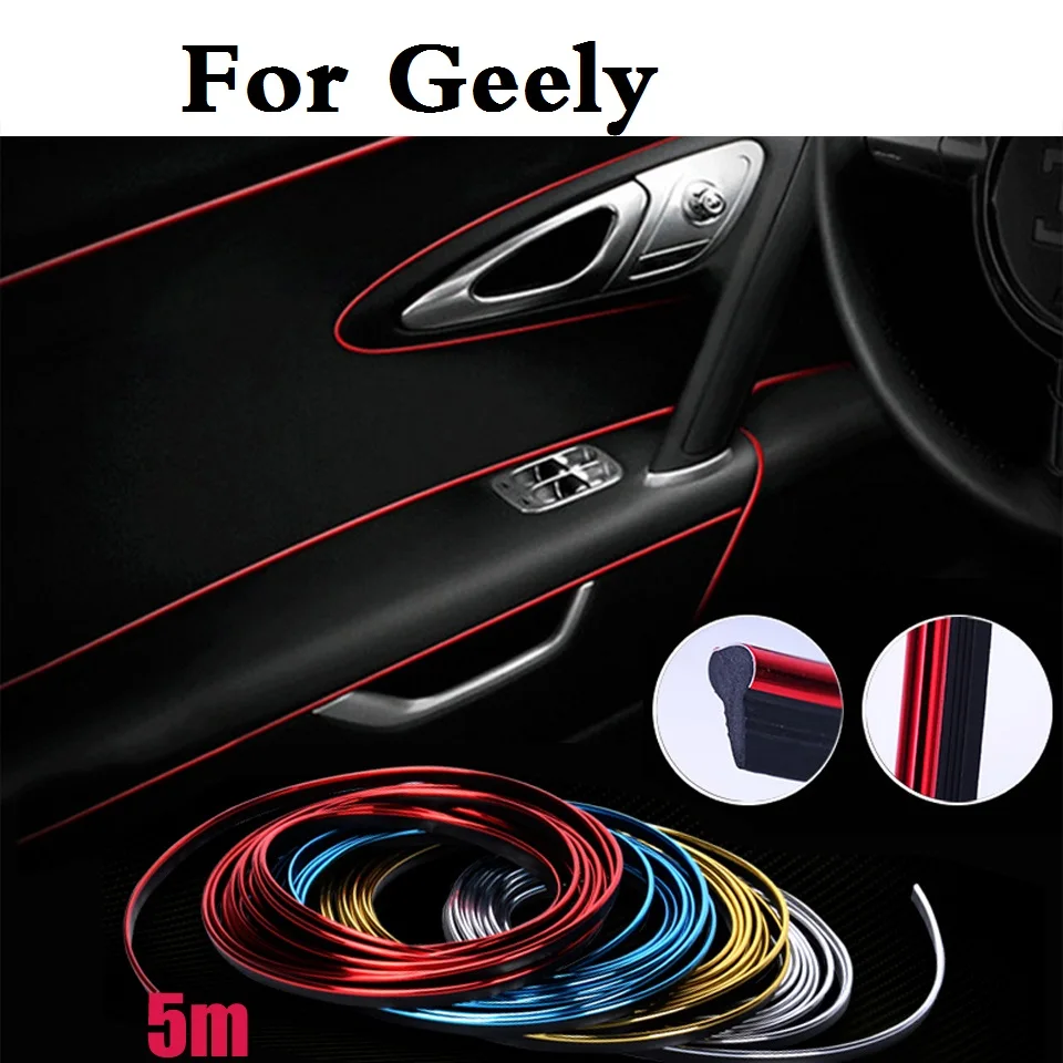 

5m Car Cold Line Decoration Trims Strips Sticker For Geely FC (Vision) GC6 GC9 Haoqing LC (Panda) Cross MK MK Cross MR Otaka SC7