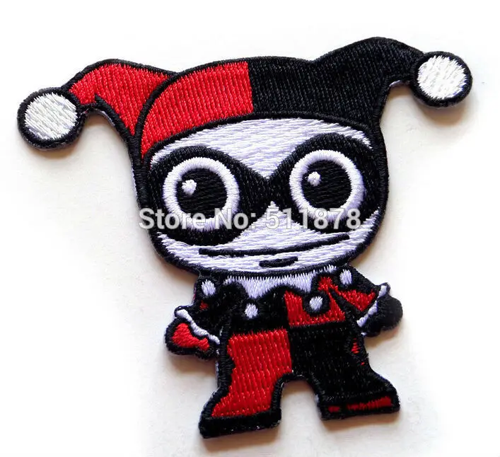 

3" Anime Harley Quinn dc comics TV Movie Series Uniform punk rockabilly men applique sew on iron on patch embroidery