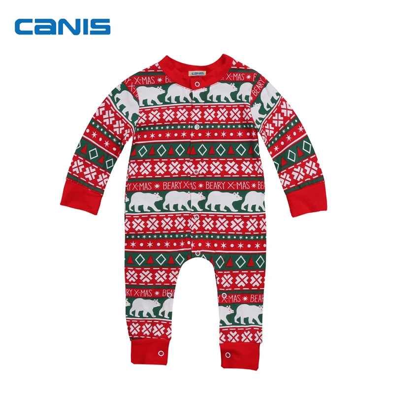 

2017 New Christmas Pajamas Baby Rompers Newborn Baby Clothes Long Sleeve Underwear Cotton Costume Boys Girls Winter Rompers
