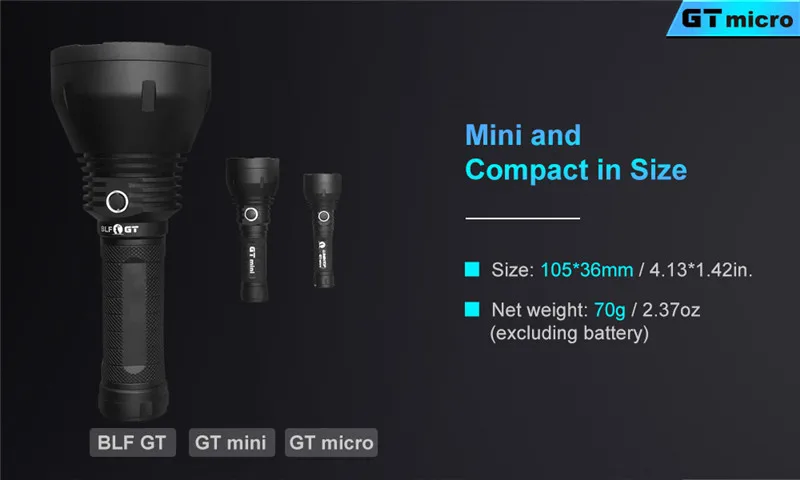LuminTop GT Micro 1000lm High Power LED Flashlights 400m  Aluminum Alloy Searchlight EDC 14500 Waterproof Torch Light (9)