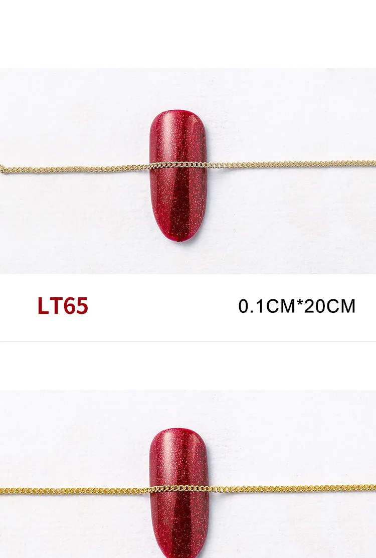 1 шт 20 см ультра-тонкая цепочка для ногтей металлическое украшение из розового золота гвозди шпильки очаровательные 3D DIY черный дизайн ногтей Deisgns