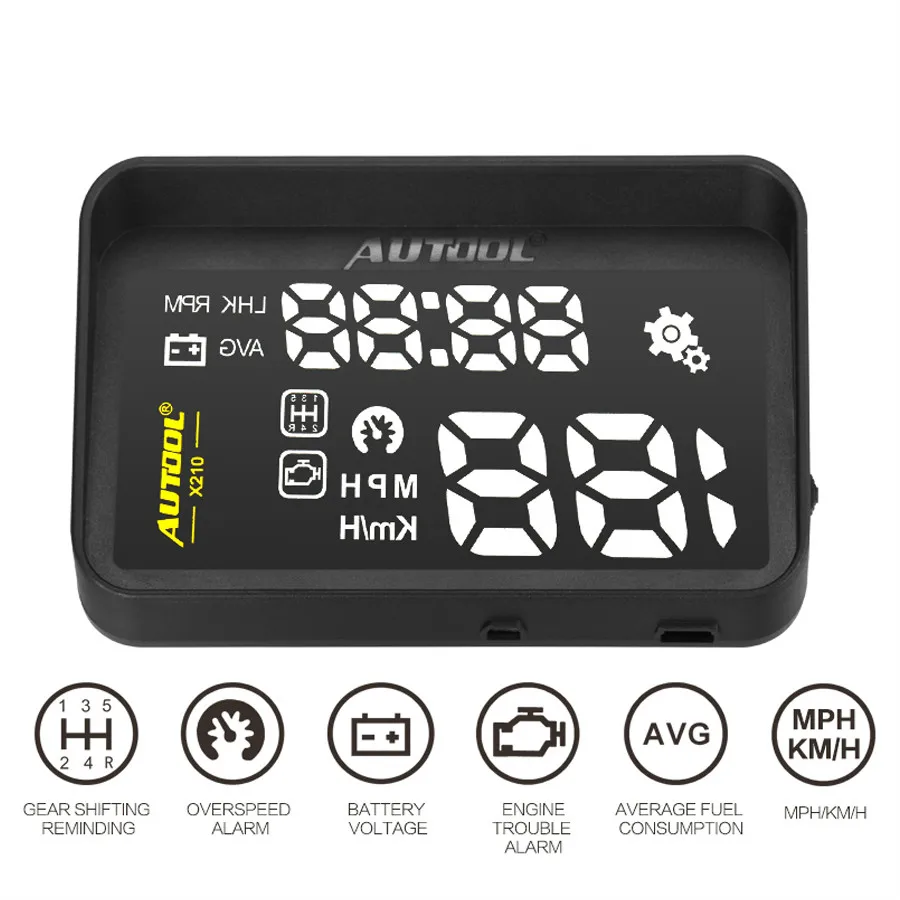 Head Up Display Digital Speed X210 Auto HUD Car Windshield Projector Vehicle Projection Automotive OBD 2 II Speedometer |