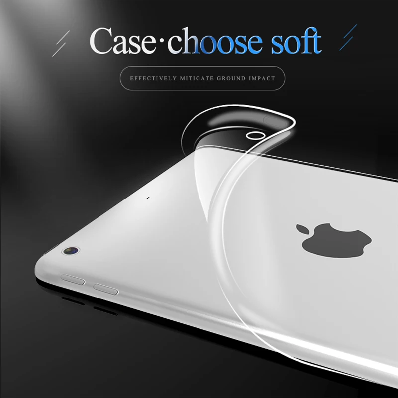 

Case For iPad Mini 5 2019 Case TPU Clear Transparent Silicone Gradient Color Cover For IPad Mini5 Case
