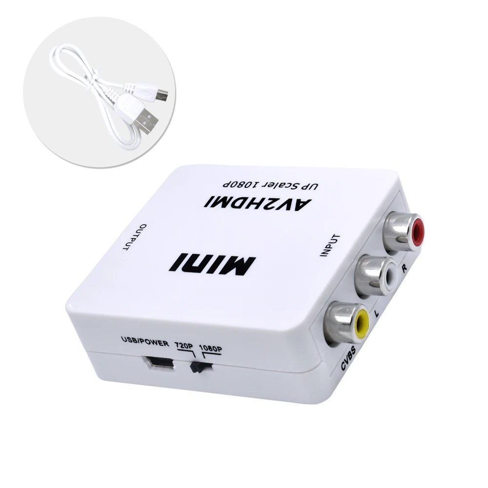 Tishric AV2HDMI конвертер горячая Распродажа HDMI CVBS RCA для AV в адаптер 720P 1080P сигнала Мини