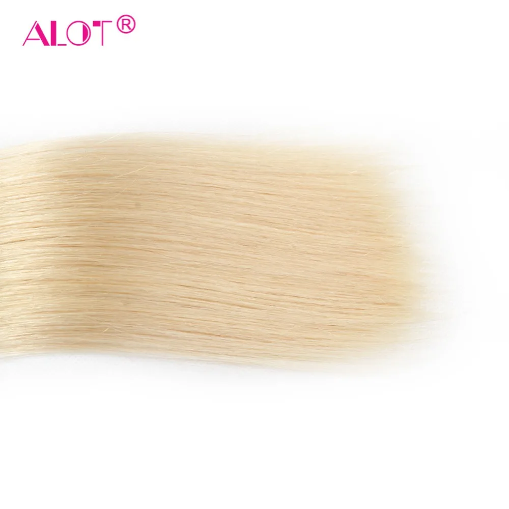 ALot Peruvian Straight 613 Blonde Human Hair Bundles 3 or 4 Pcs 10\