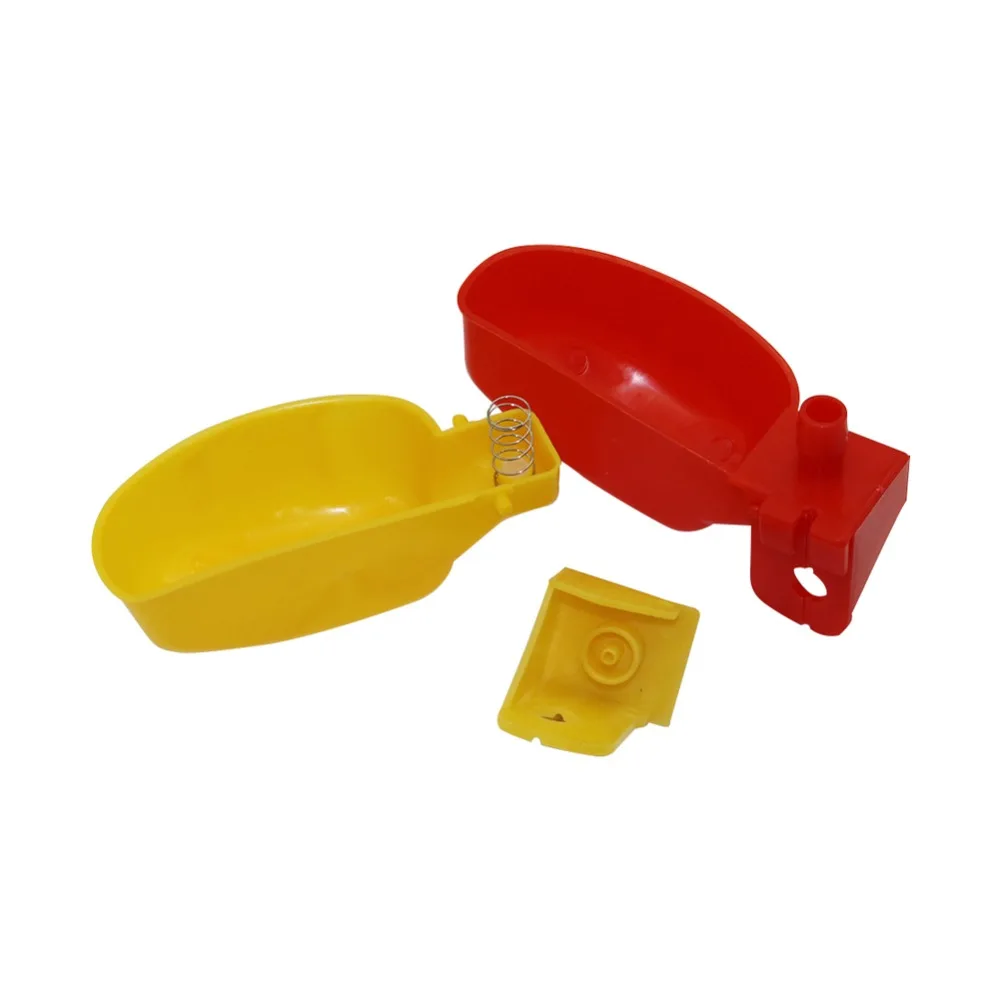 50 Pcs Poultry Feeding Supplies Quail Water Drinking Bowl Chicken Quail Pigeon Bird Suspension Drinking Fountain