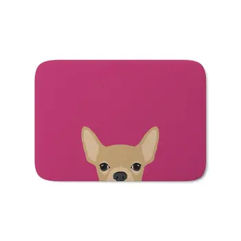 

Chihuahua Bath Mat 21" x 34"Pattern Fleece Rug Anti-Slip Doormat Home Decor