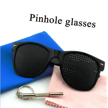 

Black Unisex Vision Care Pin hole Eye Exercise Eyeglasses Glasses Eyesight Improve plastic Eye Fitness High Quality