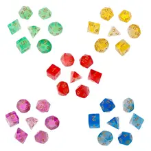 7pcs/set Polyhedral Sided Dice D4 D6 D8 D10 D12 D20 For Board Game D&D RPG Poly Table Game цена 7pcs/set Polyhedral Sided Dice D4 D6 D8 D10 D12 D20 For Board Game D&D RPG Poly Table Game цены онлайн