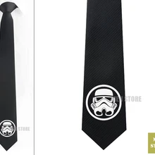 Звездные войны Штурмовик сигил Мужские жаккардовые тканые узкие 2," галстук 6 см Галстук Свадебная вечеринка галстук для жениха запонки LK014M
