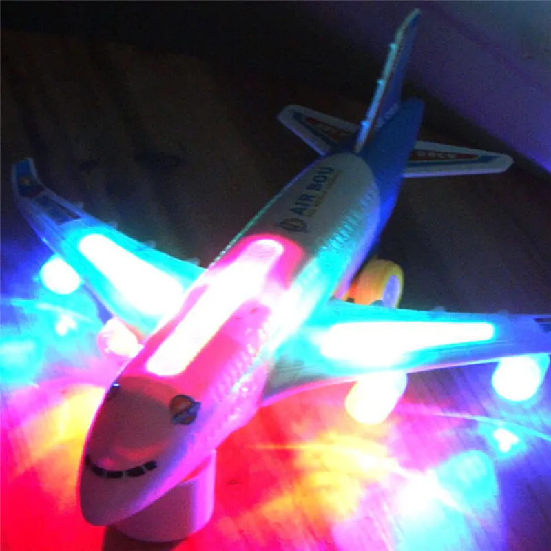 Blue Light Universal Airbus A380 Plane Model Flashing Sound Electric