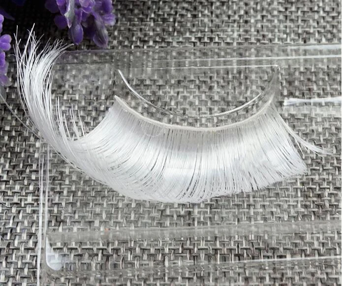 

HBZGTLAD White Eyelashes Natural Long Cross Strip False Eye Lashes