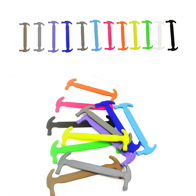 Эластичные силиконовые шнурки 16 шт./лот для обуви Специальные шнурки без шнурков шнурки для обуви для мужчин и женщин резиновый шнурок