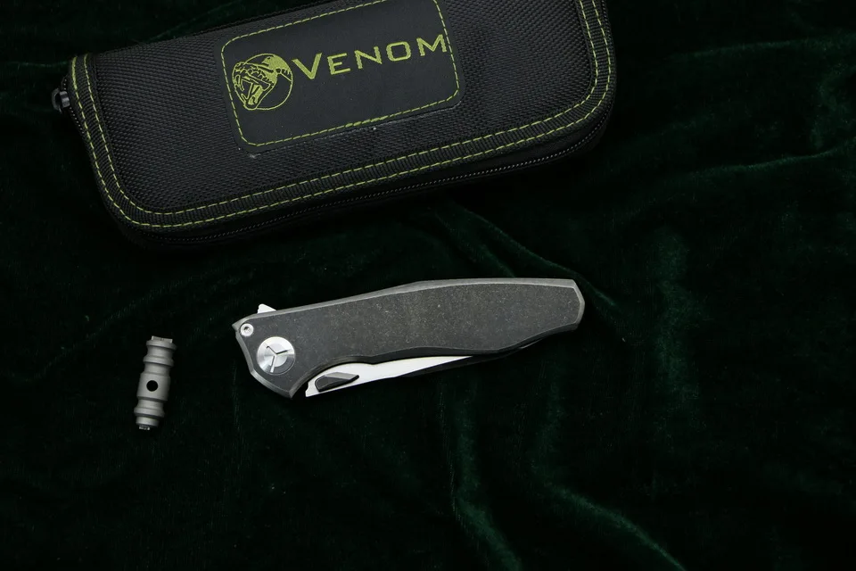 Кевин Джон Веном 4 крыла s35vn TC4 титановый плавник складной нож для кемпинга охоты выживания карманные Кухонные Ножи EDC инструмент