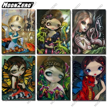 

DIY Diamond painting Cartoon Girl Full Square/Round Resin Mosaic Embroidered 5D Cross Stitch Gift Set Home Decor WYZ190414