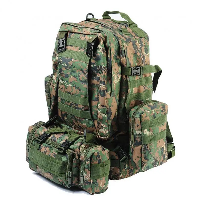 Открытый тактический комбинированные сумки 55L большой емкости многофункциональный мужской рюкзак для путешествий Набор походные рюкзаки мужской рюкзак