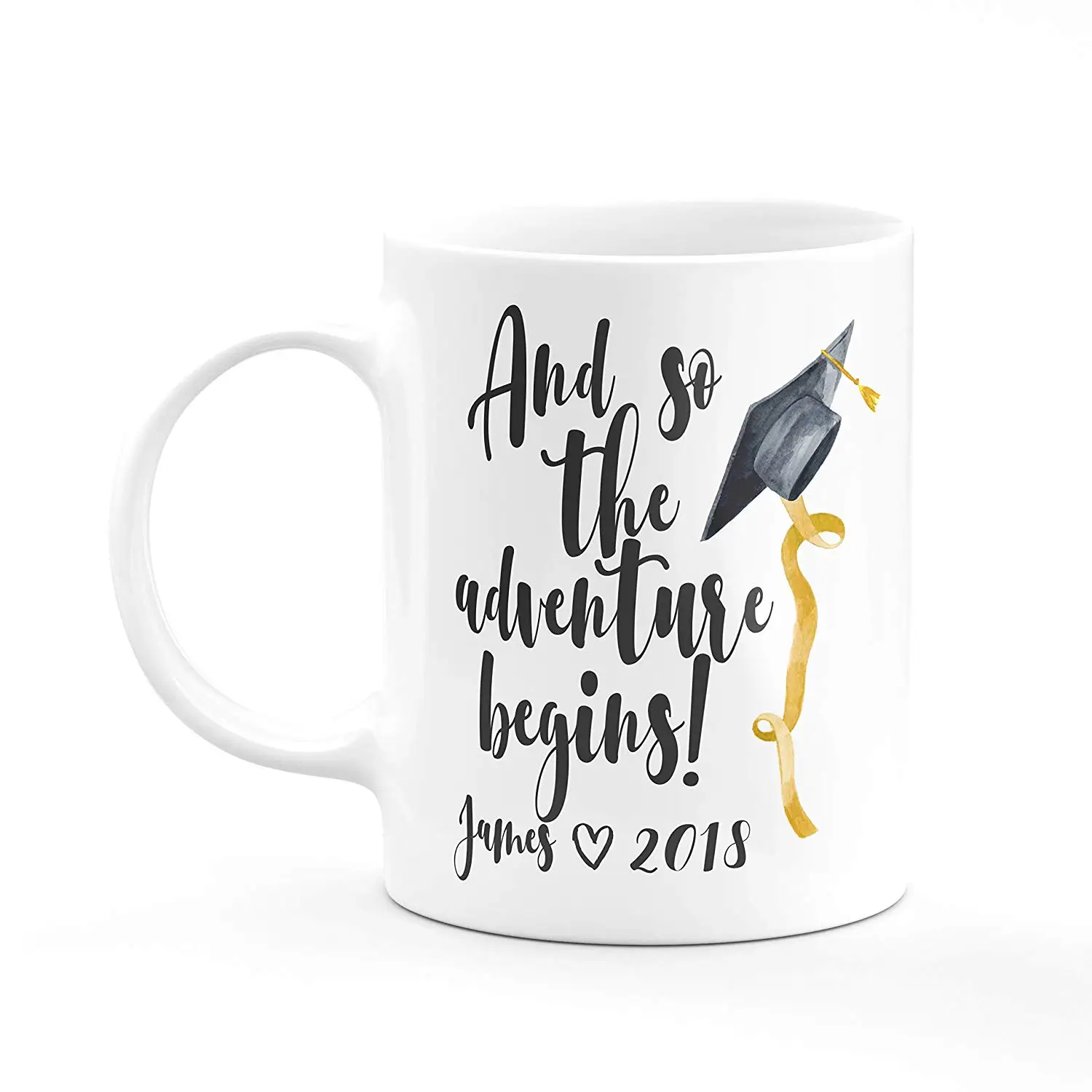 Personalized Graduation Gifts - 11oz Large Ceramic Coffee Cup with Matching Coaster Custom for her | Дом и сад