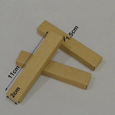30 шт. два размера небольшая крафт-бумага коробка Подарочный конверт Маленький коричневый картон коробка для упаковки маленький упаковочная коробка для ресниц - Цвет: kraft 11x2x1.5cm