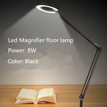 110 V-220 V Led красивое кольцо маникюрная лампа глаз-защитный холодный свет бестеневая лампа+ 8X Лупа Хирургическая Лампа напольная стойка свет