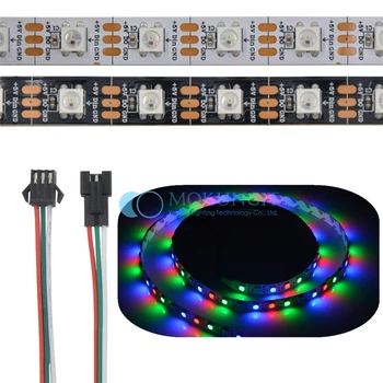 

1M 18W 60LEDS/M SK6812 WS2812B LED 5050 RGB Individually Addressable Pixel Strip IP20 IP65 IP67 White/Black PCB DC5V