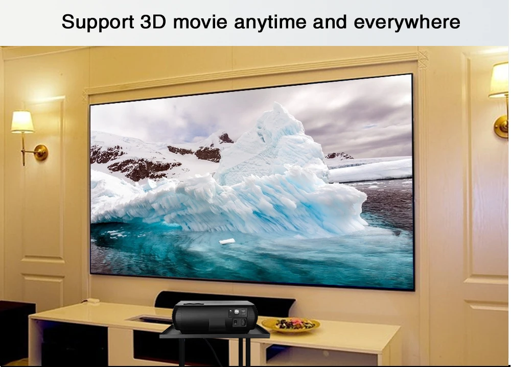 Poner Saund M8S Full HD Native 1080P Projector 5000 Lumens Cinema Proyector Beamer Android WiFi HDMI Projector Auto Correction
