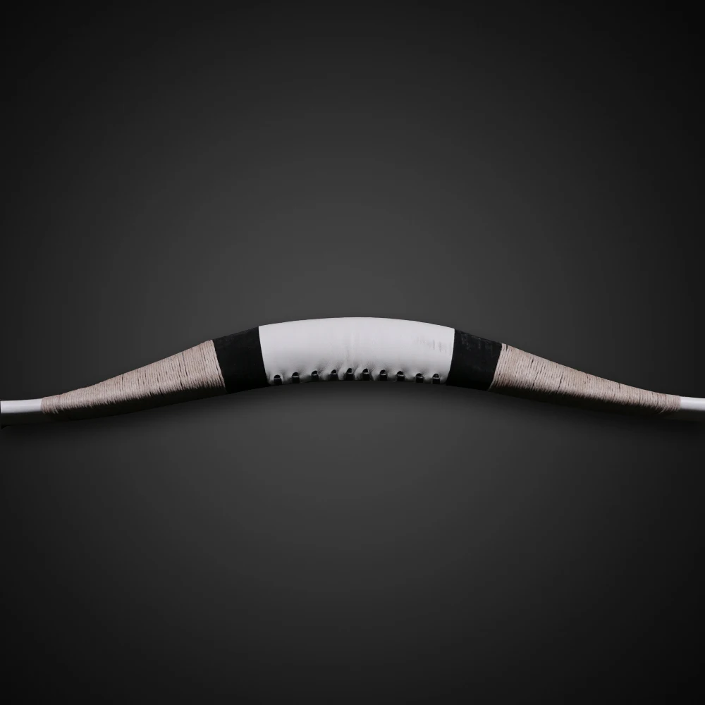 Branco do Couro Recurvo para a Caça ao ar Achery Longbow Caça Arco Adulto Esportes Tiro Tradicional Livre 30-70lbs 6 Arco e flecha