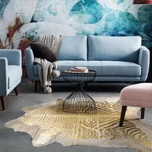 Американский стиль, абстрактный Рисунок маслом, натуральный ковер из воловьей кожи, большой размер, натуральный разрез из коровьей кожи, ковер для гостиной