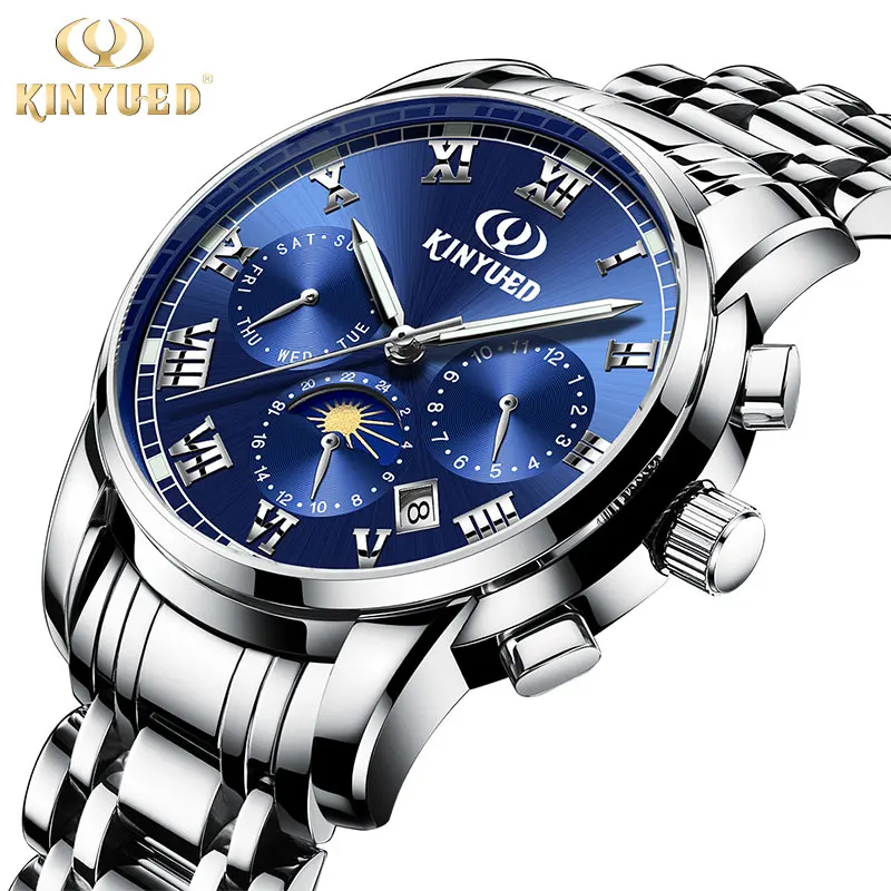 

Kinyued Mechanical Watches Men Top Luxury Brand Automatic Winding Male Waterproof Hand Watch Skeleton Sapphire Wristwatch Uhr