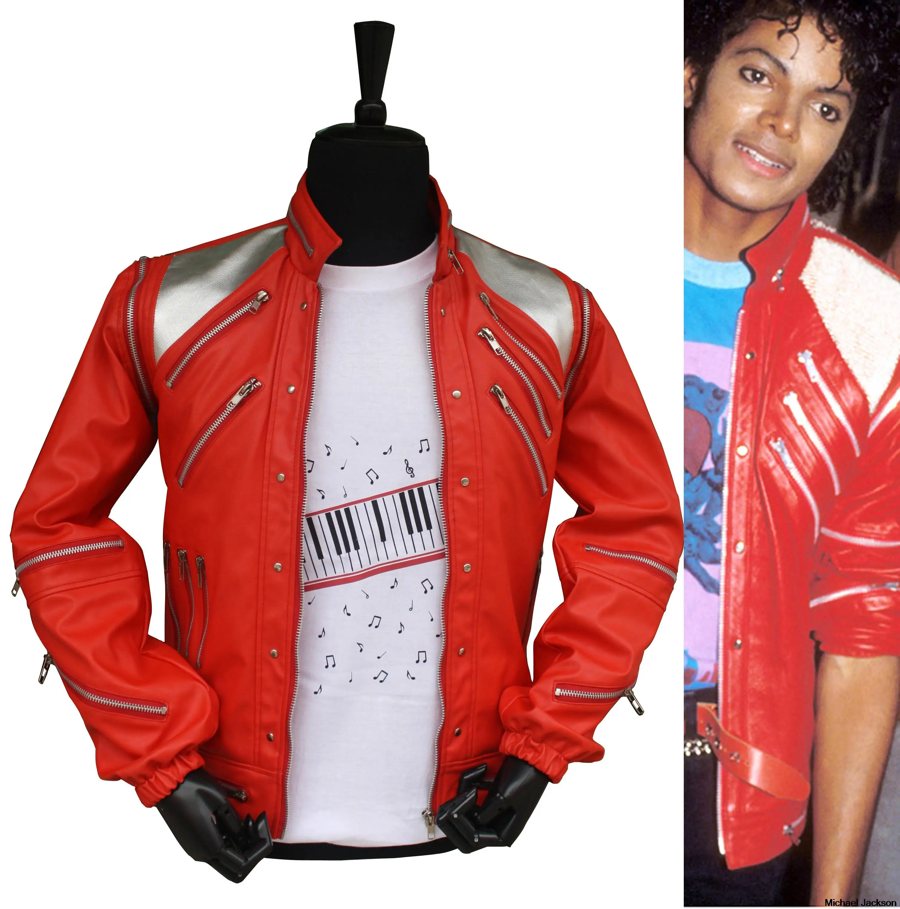 Популярная панк красная молния Майкл Джексон MJ Beat It Повседневная